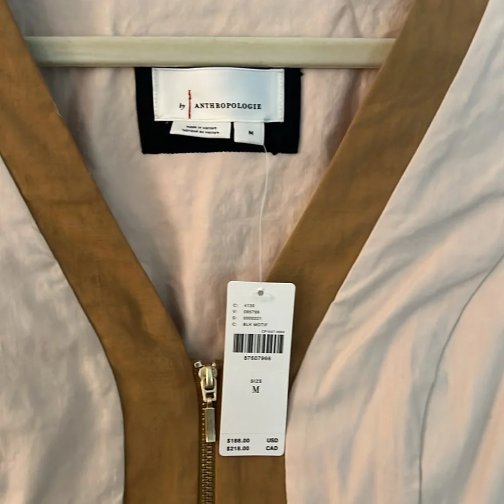 Anthropologie Cream and Gold Midi Dress - Picture 2 of 4